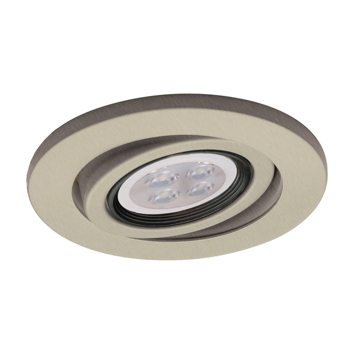4 Inch Low Voltage LED Recessed Trim with Brushed Nickel Finish - Perfect for Kitchen, Bathroom, and Hallway Lighting