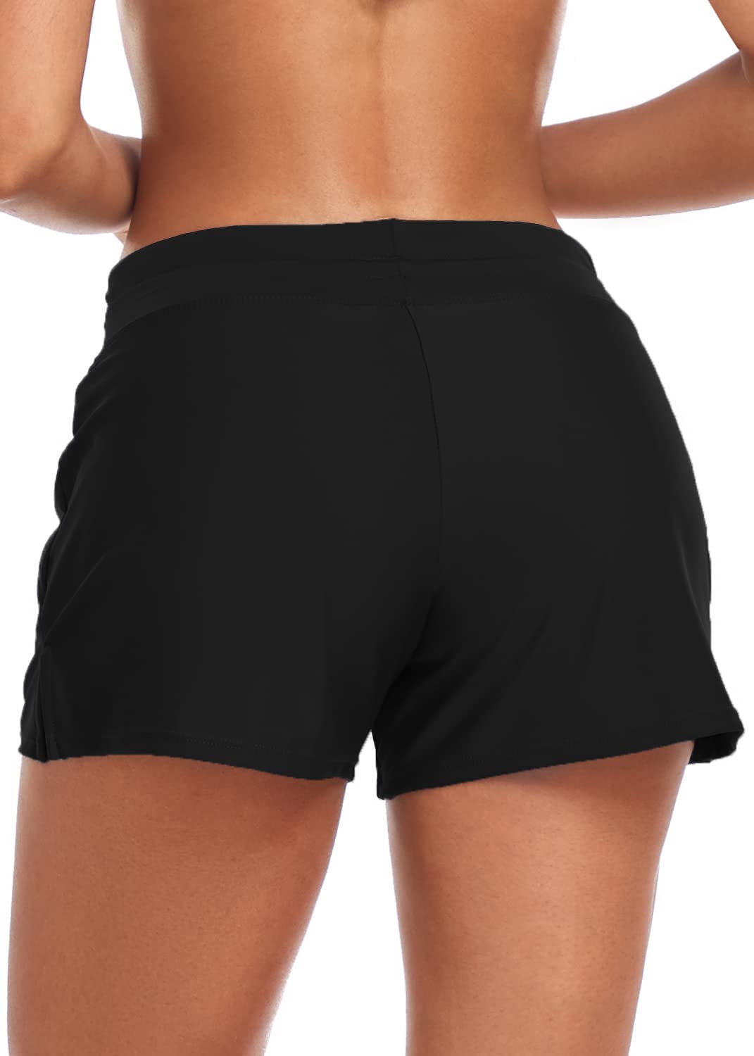 Derssity Women's Rash Guard Shorts - Quick Dry Running Shorts with Adjustable Drawstring for Swimming, Surfing, Yoga & Beach Workouts