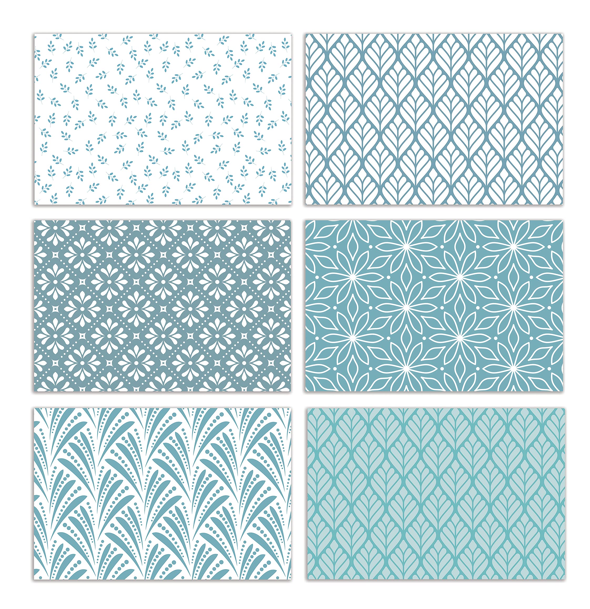 100-Pack All Occasion Greeting Cards with Envelopes - 6 Elegant Blue Floral Designs, 4x6 Inch Blank Note Cards for Thank You, Birthday, Wedding & More - Perfect for Office, Home & Business Correspondence