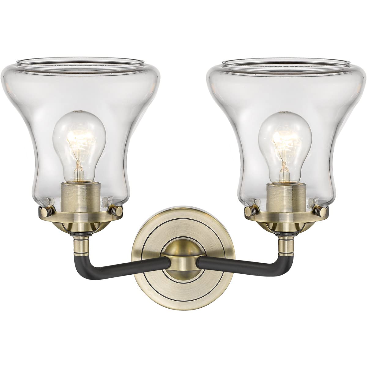 Innovations Lighting 284-2W-BAB-G192-LED Bellmont 2-Light Bathroom Vanity Light - Modern LED Sconce for Bathroom Mirror, Nouveau Collection - Perfect for Master Bath, Powder Room & Dressing Area Lighting