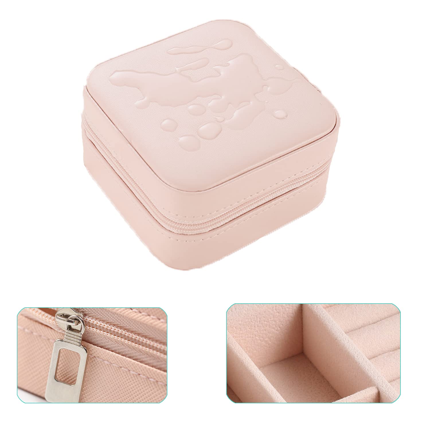 Elegant PU Leather Jewelry Box Organizer for Women - Travel Jewelry Storage Case with Display Holder for Rings, Earrings & Necklaces | Perfect Gift for Girls & Women | Ideal for Travel, Home & Office Use