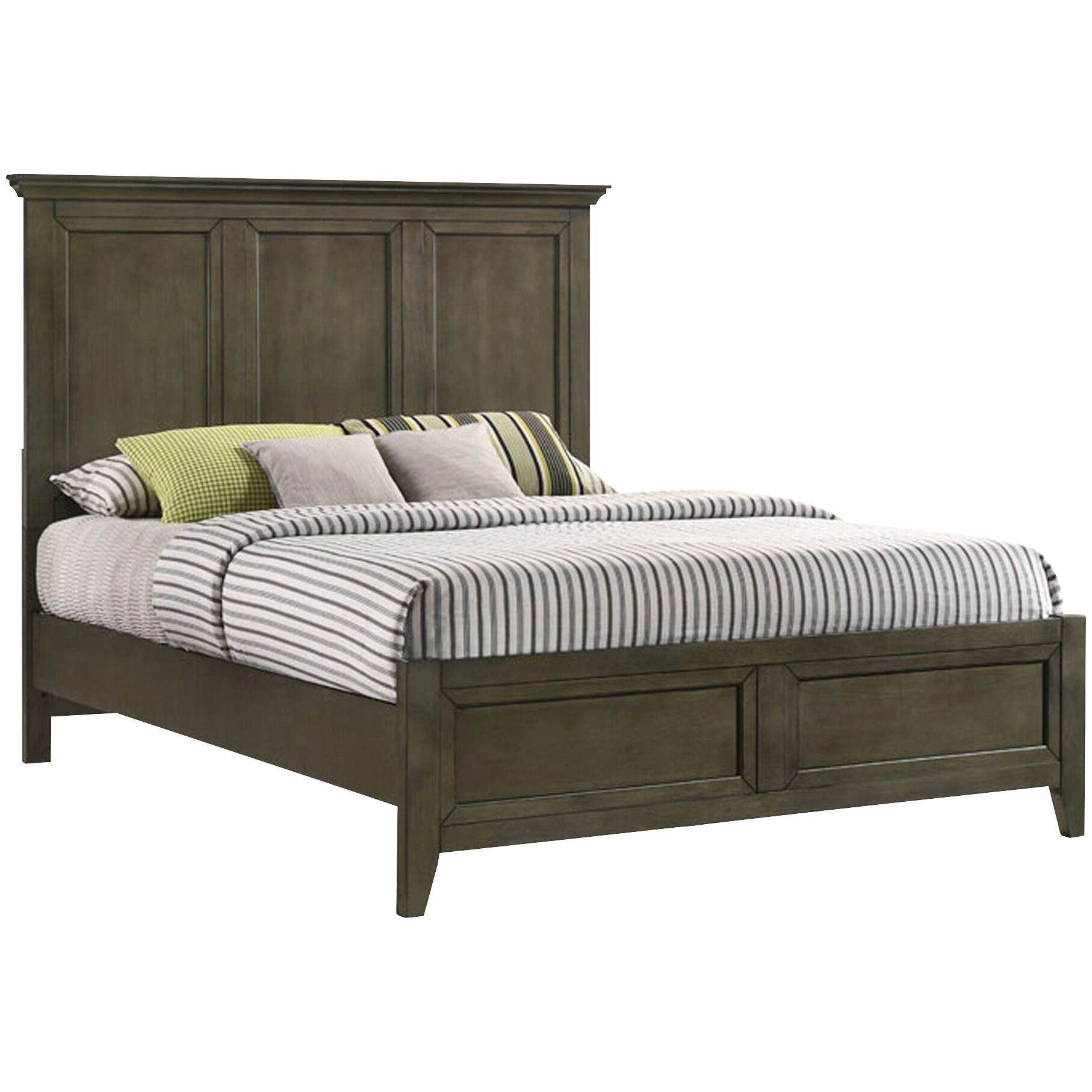 San Mateo Queen Size Bed Frame with Headboard - Modern Upholstered Platform Bed for Bedroom, Living Room, or Guest Room - Sturdy Metal Slats & Easy Assembly