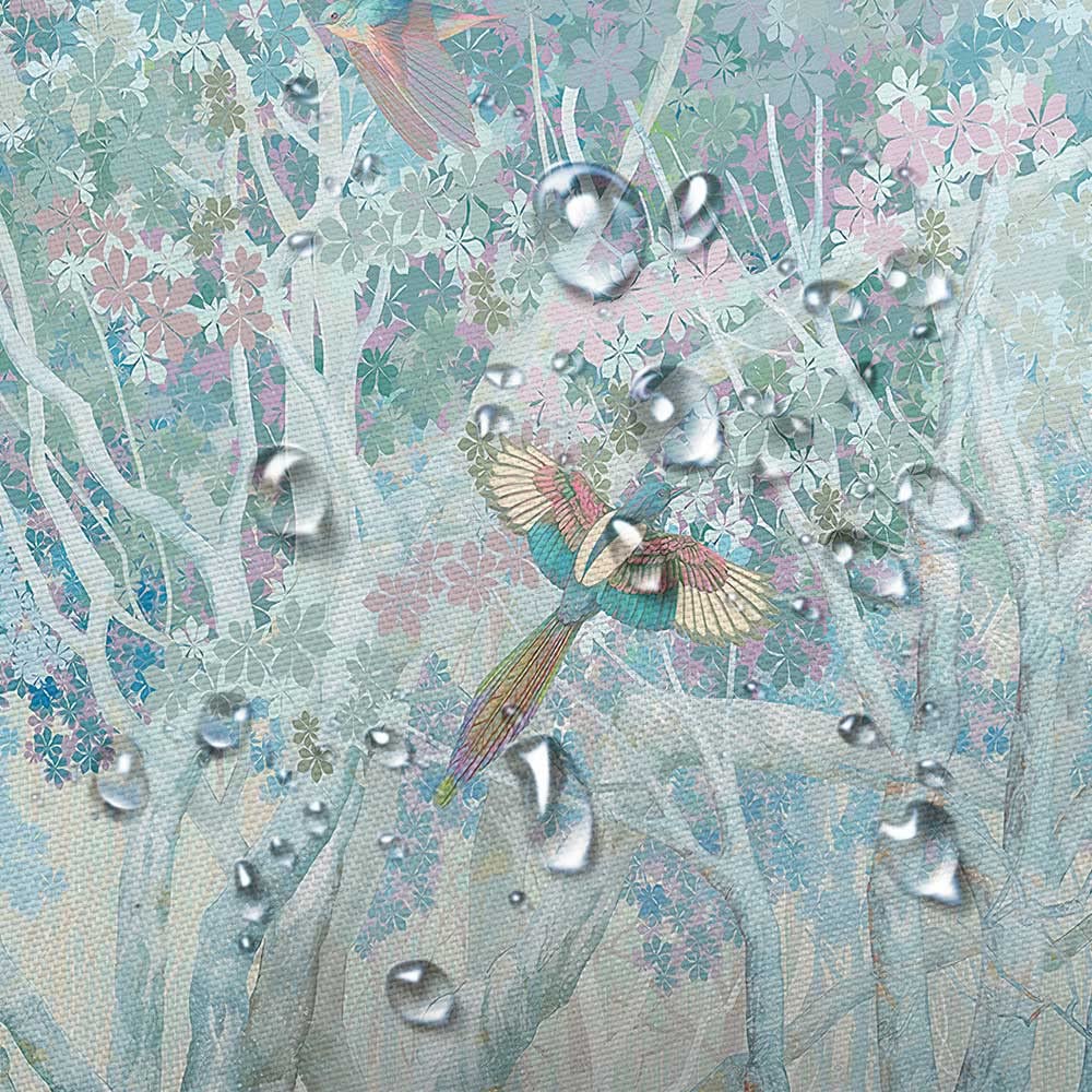 Enchanted Forest Shower Curtain - Vibrant Fairytale Woodland Jungle Design with Trees, Birds & Flowers | 69x75 Inch Waterproof Fabric Bathroom Decor for Christmas & Everyday Use | Includes Hooks for Easy Installation