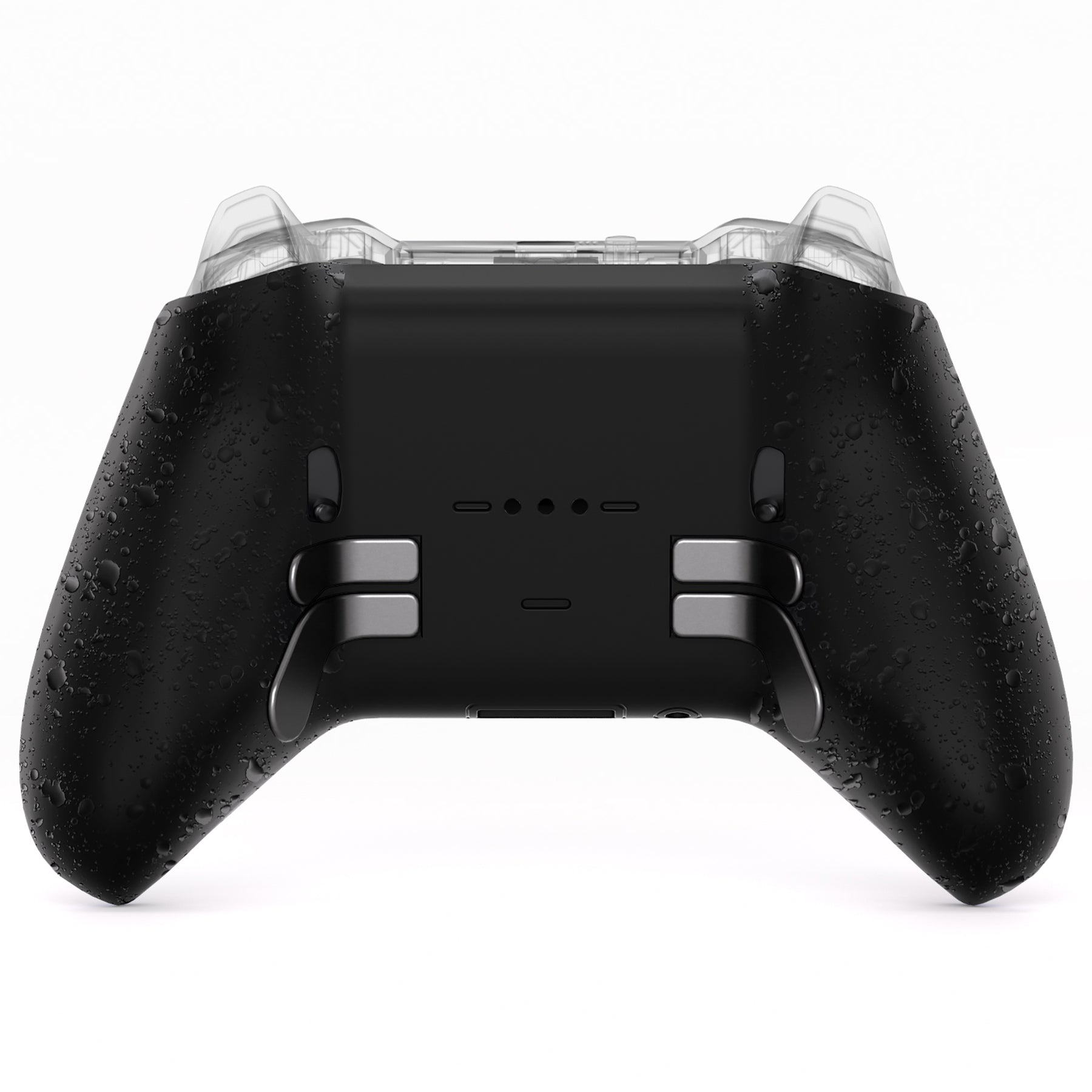 eXtremeRate Textured Black Replacement Bottom Shell Case for Xbox Elite Series 2 & Elite Series 2 Core Controller Model 1797 - Enhanced Grip for Gaming & Customization