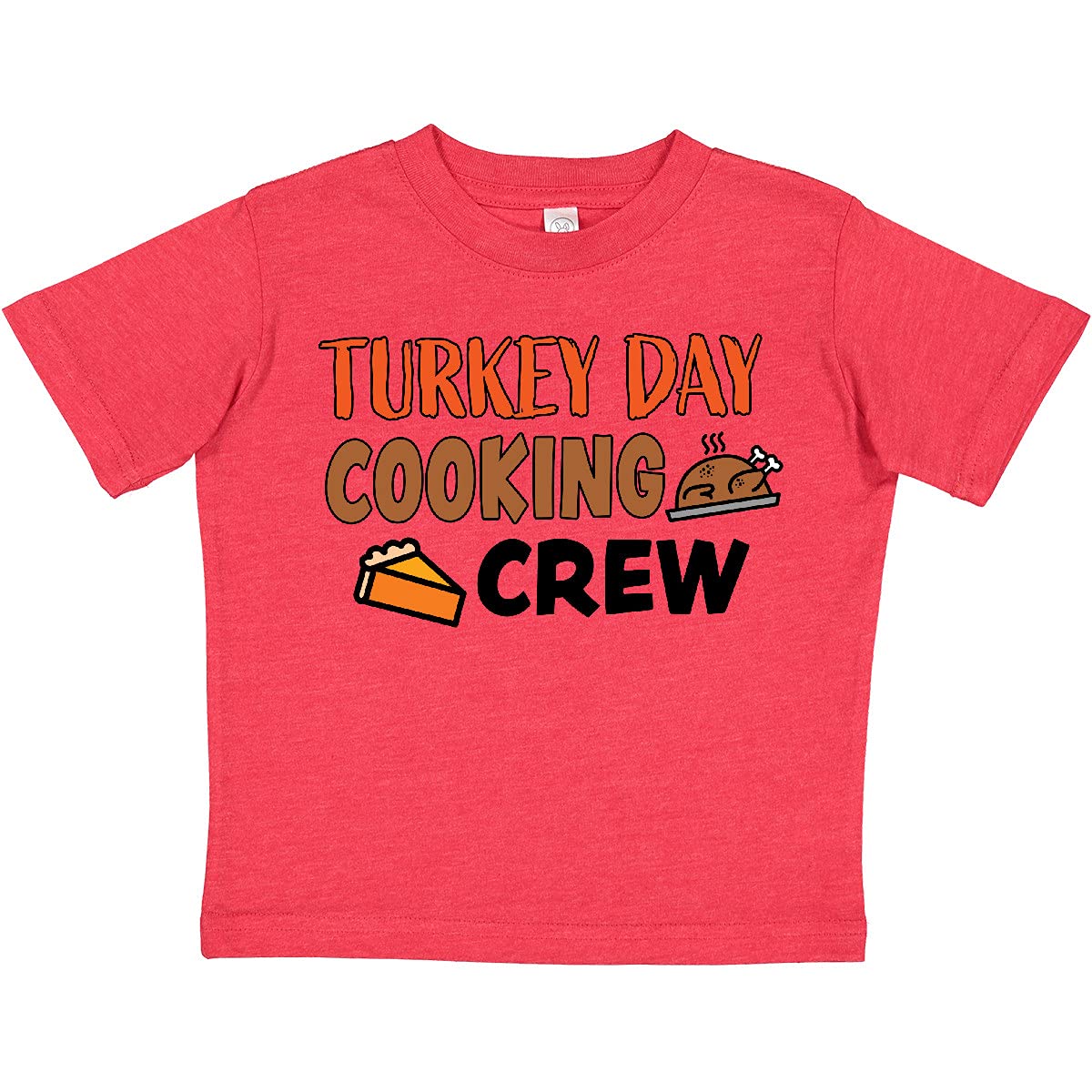 Inktastic Thanksgiving Turkey Day Cooking Crew T-Shirt - Fun Turkey & Toddler Design for Family Cooking & Holiday Celebrations