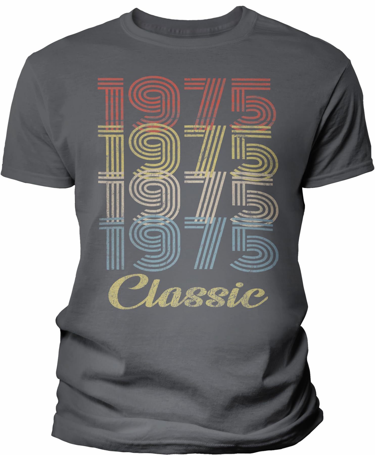 Vintage 1975 Retro 50th Birthday T-Shirt for Men - Classic 50th Birthday Gift Idea - Perfect for 50th Birthday Parties & Milestone Celebrations