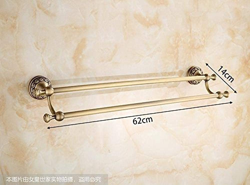 Copper Double Towel Bar - Wall Mount Bathroom Rack for Spa & Home