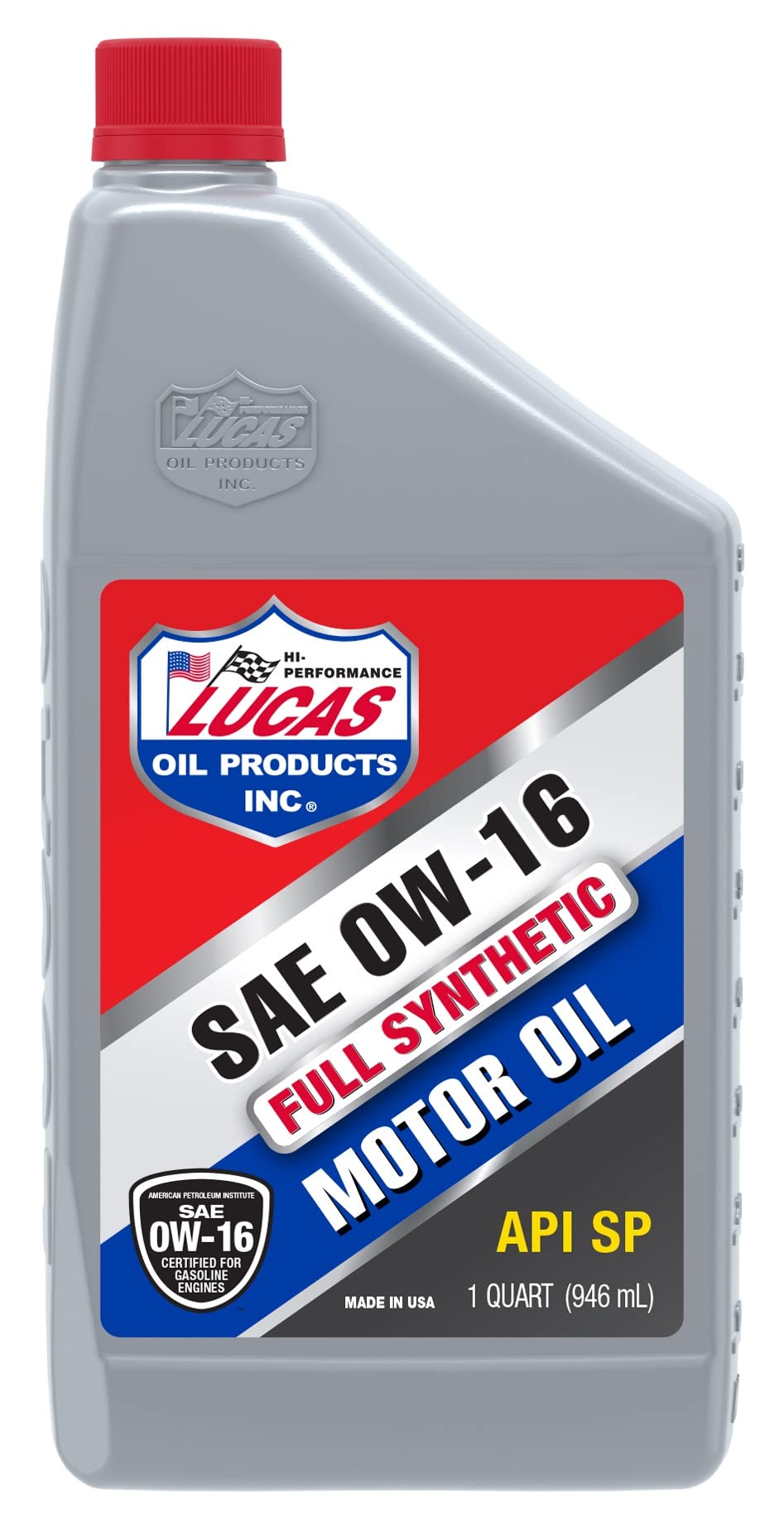 Lucas Oil 0W-16 API SP Full Synthetic Motor Oil - 1 Quart Bottle for Cars, Trucks & SUVs - Advanced Engine Protection & Fuel Efficiency