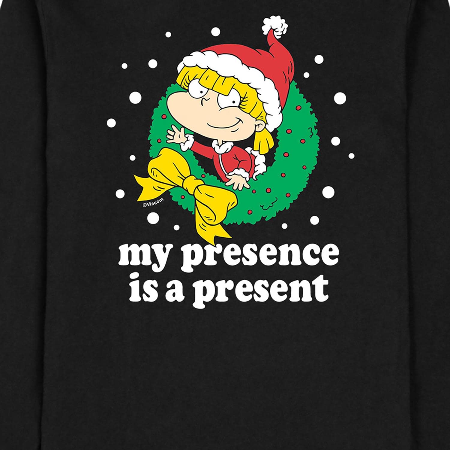 HYBRID APPAREL Rugrats Men's Christmas Holiday Graphic Long Sleeve T-Shirt - Festive Cartoon Character Tee for Holiday Parties & Family Gatherings