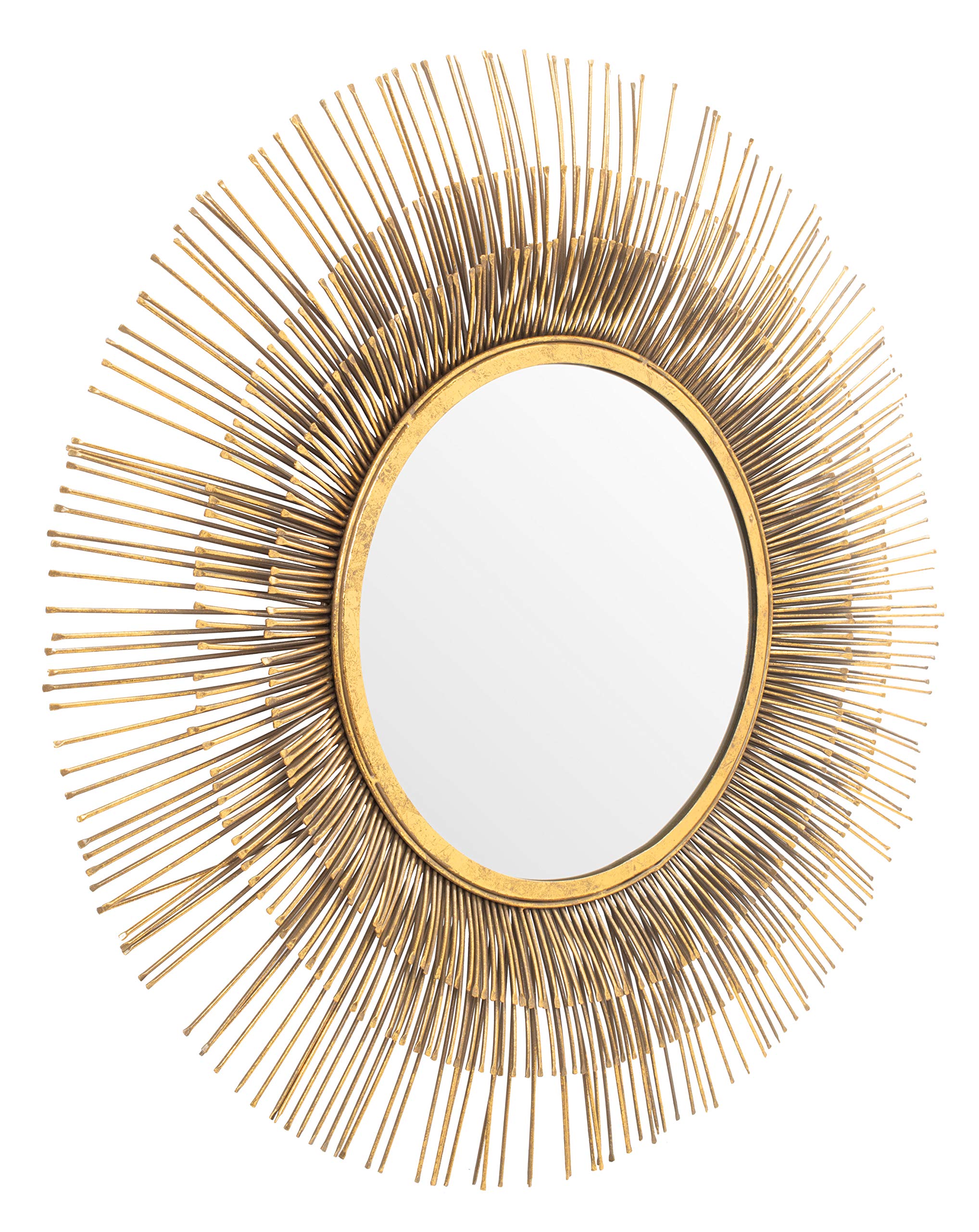 SAFAVIEH Home Weslon 34-Inch Black Matte Decorative Wall Mirror for Living Room, Bedroom & Entryway - Elegant Accent Mirror for Home Decor