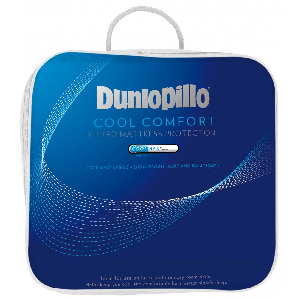 Dunlopillo Coolmax All-Season Mattress Protector - Breathable, Waterproof & Hypoallergenic for Ultimate Comfort in Summer & Winter