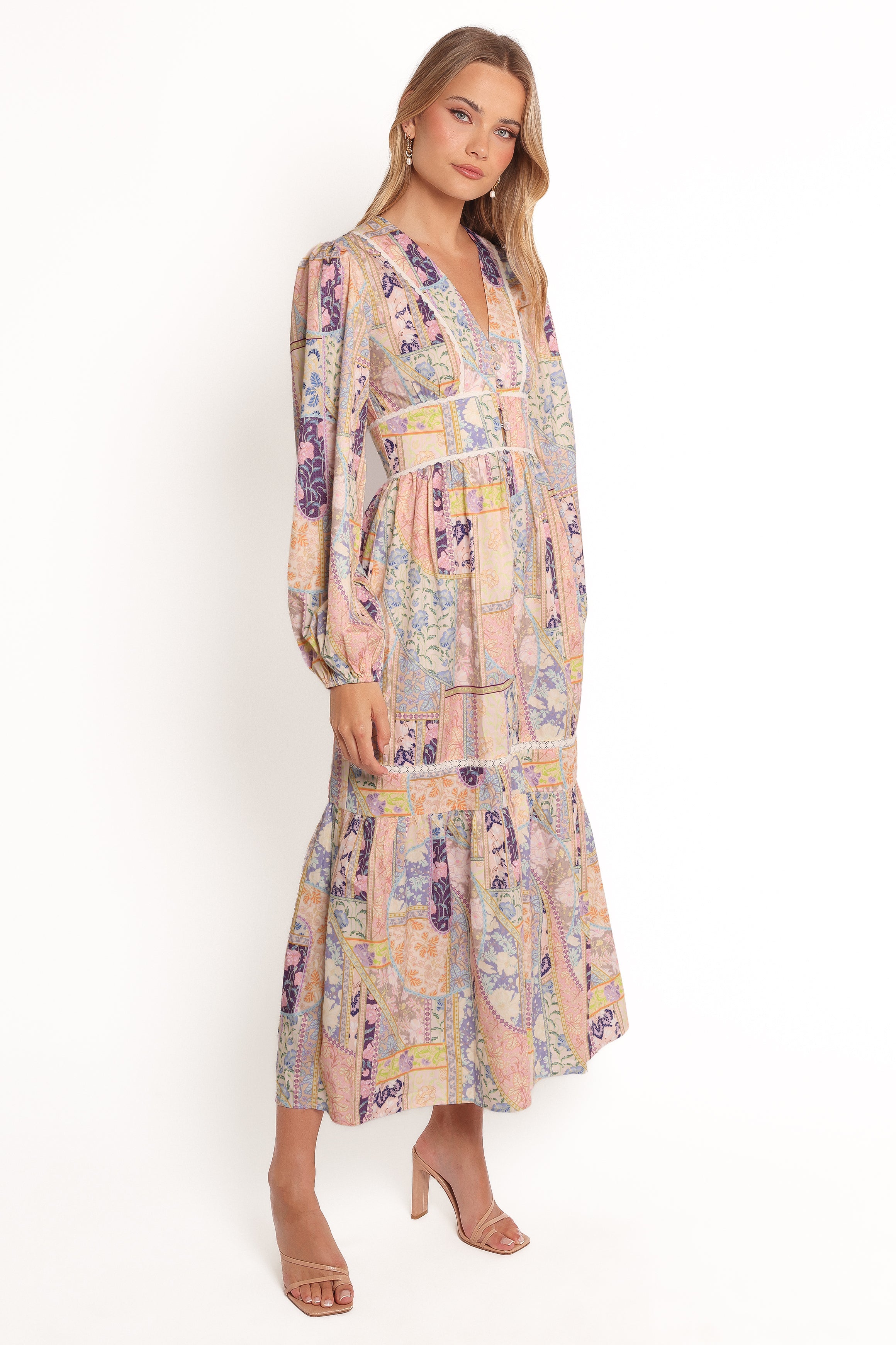 Ariella Maxi Dress - Floral Patchwork Boho Summer Dress for Women | Beach Wedding, Vacation & Casual Outfit
