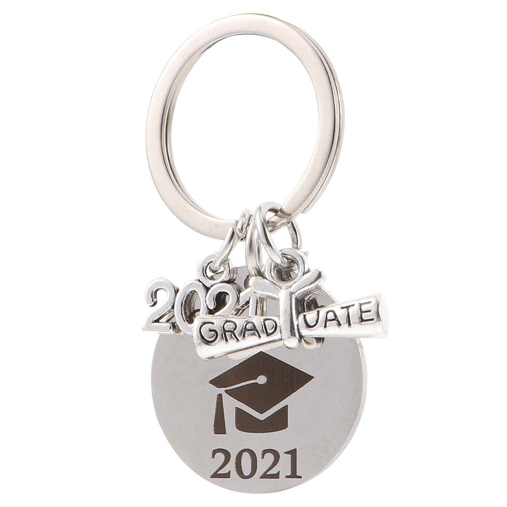 GALPADA Stainless Steel Graduation Keychain - Heart Design Key Ring Gift for Graduates, Students, Friends - Perfect for Graduation Parties, School Events & Keepsakes