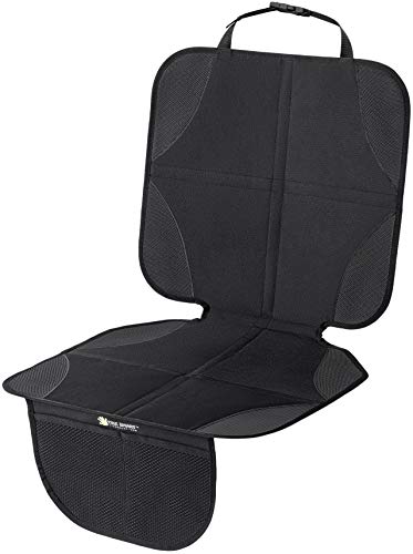 Tike Smart Premium Car Seat Protector - Heavy Duty Waterproof Black High Back Booster Seat Cover for Kids - Perfect for Road Trips, School Runs & Everyday Use