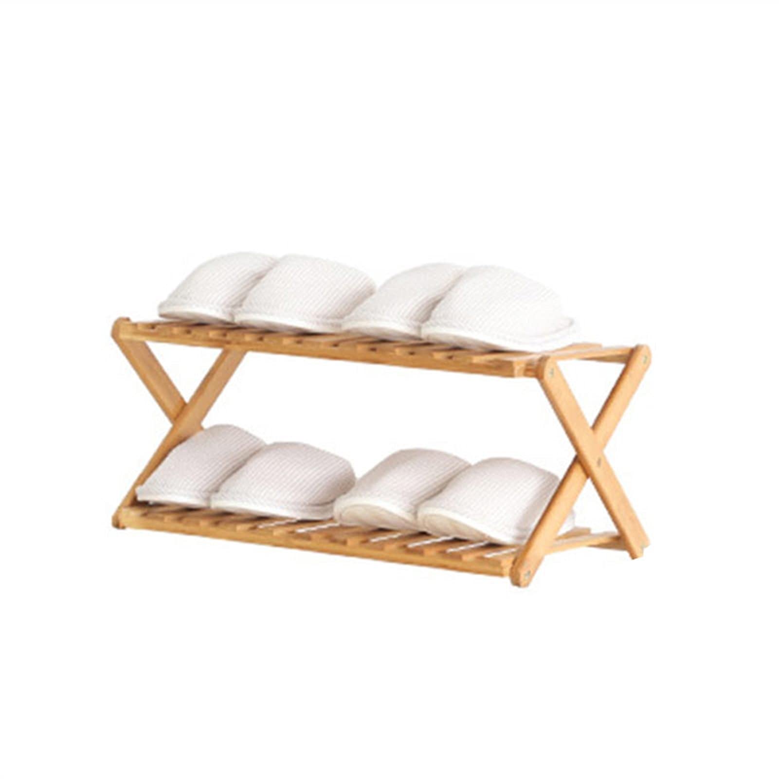 2/3 Tier Foldable Plant Stand Shelf - Multi-Purpose Shoe Rack & Storage Organizer for Home, Garden, Patio (2 Tiers) - Perfect for Indoor Plants, Outdoor Decor & Clutter-Free Organization