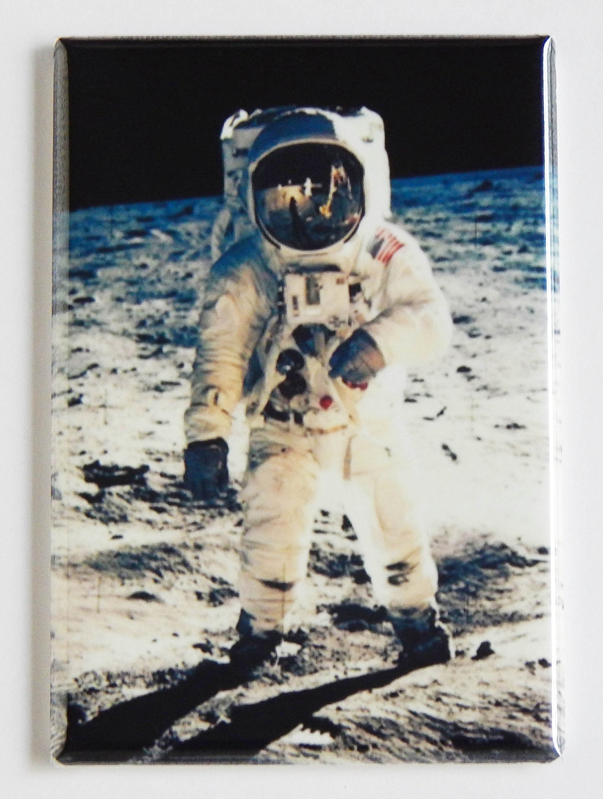 Buzz Aldrin Astronaut Fridge Magnet - 2.5 x 3.5 Inch NASA Space-Themed Refrigerator Decoration - Perfect for Space Enthusiasts, Office Decor & Kitchen Accessories