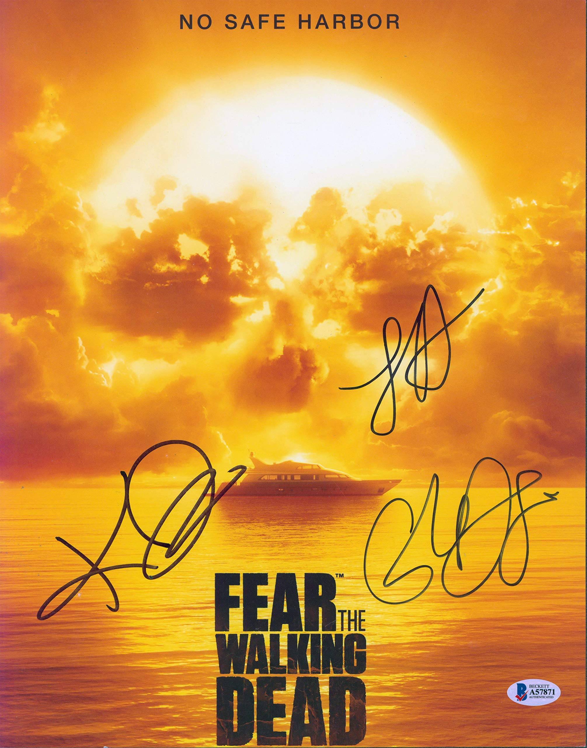 Fear The Walking Dead Season 3 Cast Signed 11x14 Photo - Authentic Autographs from Domingo, Henrie & Dickens - Perfect for TV Show Memorabilia Collectors and Walking Dead Fans Display