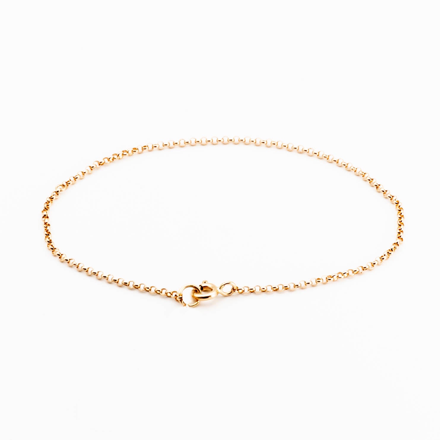 Rolo Chain Anklet - Dainty Gold/Silver Ankle Bracelet for Women - Perfect for Beach, Summer & Boho Fashion