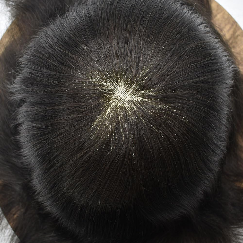 Premium Mono Men's Hair System Toupee - 6