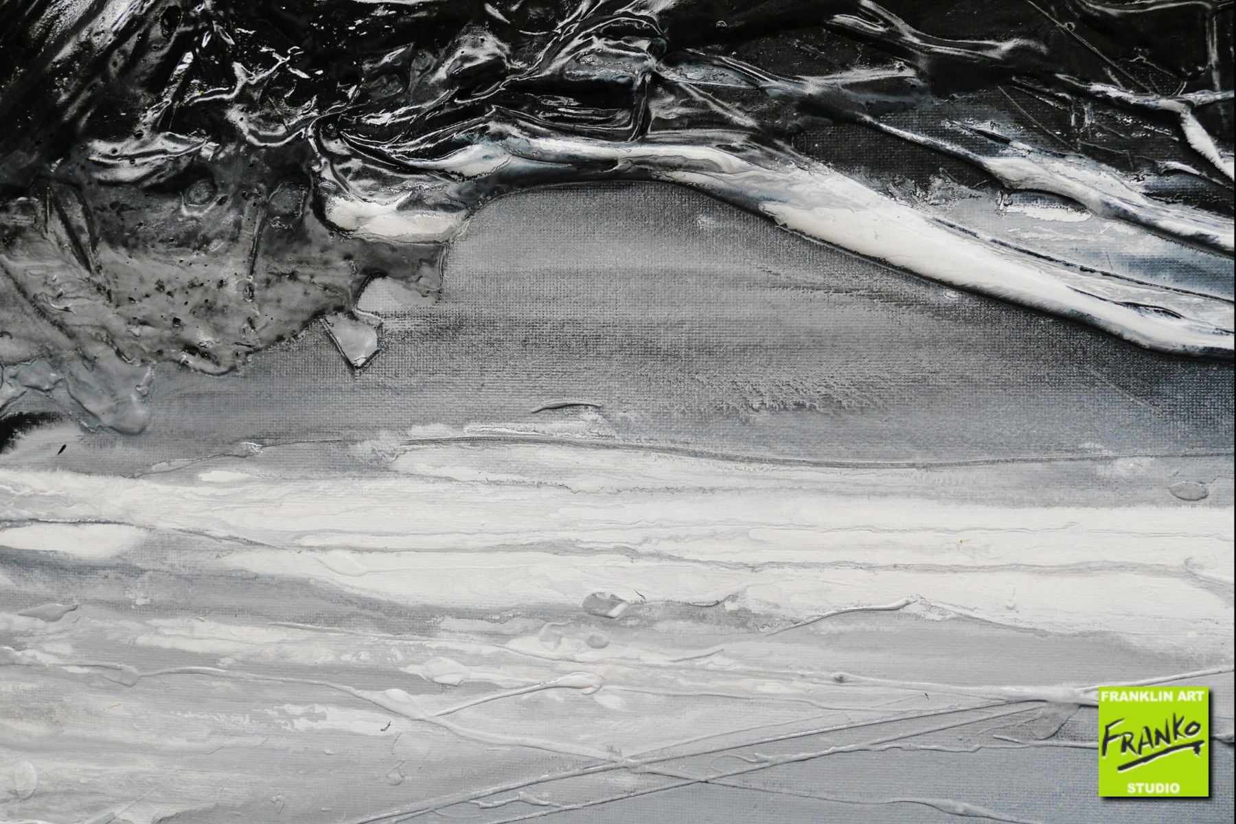 160cm x 60cm Black Grey Textured Abstract Canvas Wall Art - Modern Home Decor for Living Room, Bedroom & Office