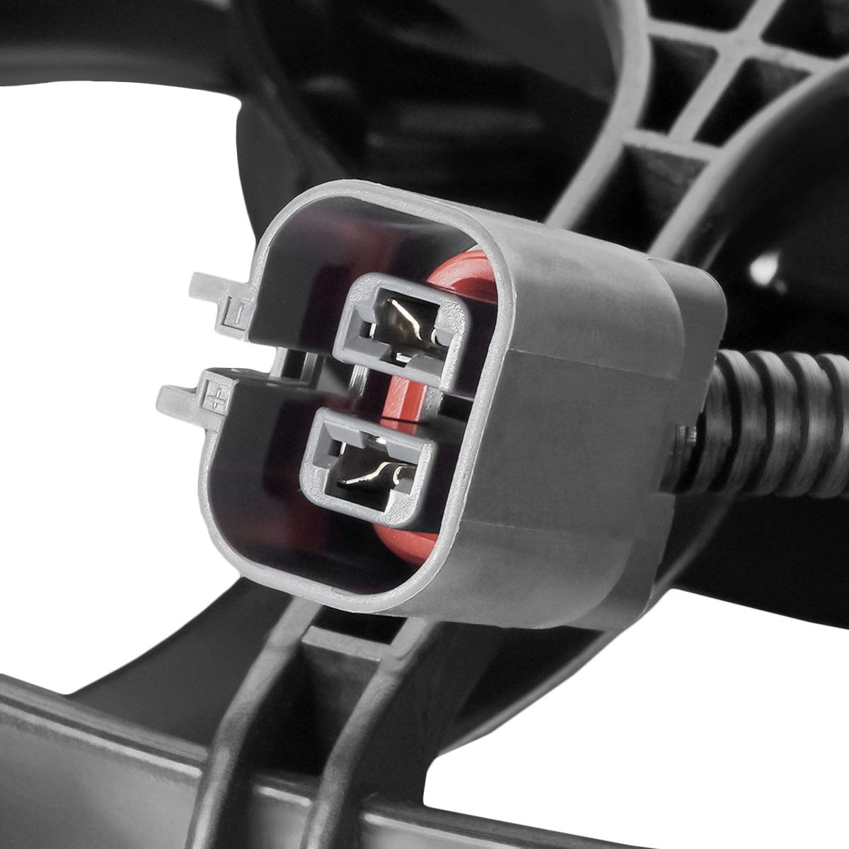 DNA MOTORING OEM-RF-0037 High Performance Radiator Cooling Fan Assembly - Direct Replacement for 07-08 Hyundai Entourage & 06-10 Kia Sedona - Improved Cooling Efficiency - Black - Perfect for Engine Overheating Prevention & Summer Driving
