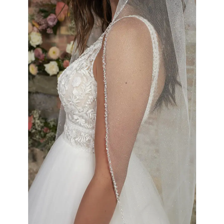 Bridal Veil V2299SF - Elegant Wedding Veil for Brides | Perfect for Church Ceremonies, Outdoor Weddings & Photography