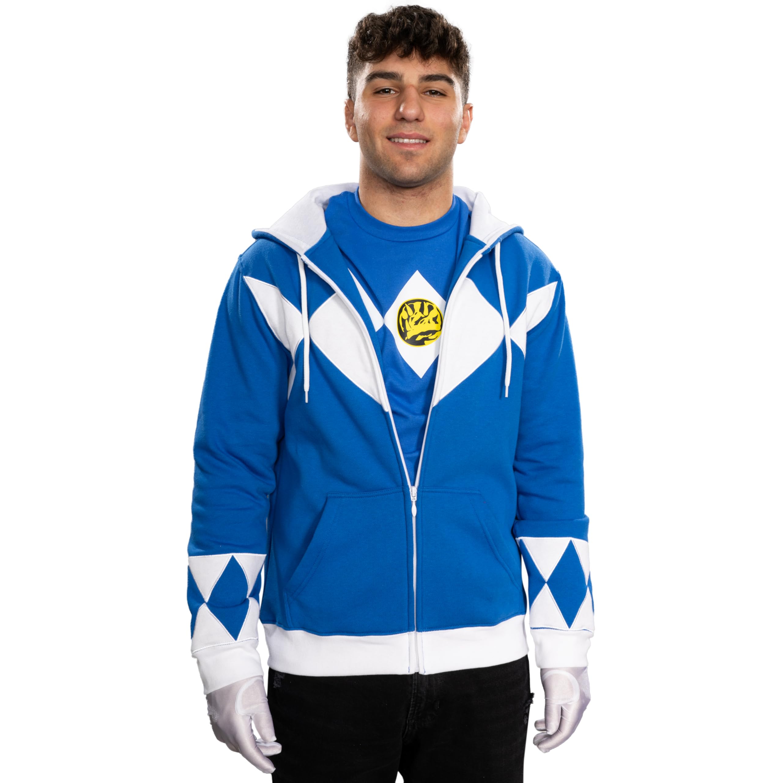 Power Rangers Hooded Costume Sweatshirt for Kids - Official Licensed Character Hoodie for Halloween Cosplay, Birthday Parties & Superhero Dress-Up