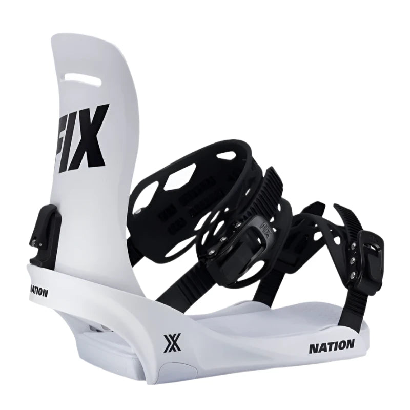 Fix Nation 2025 Snowboard Bindings - High-Performance Adjustable Snowboard Bindings for All-Mountain & Freestyle Riding | Perfect for Men & Women Snowboarders