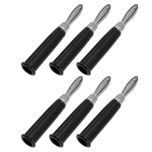20Pcs 4mm Banana Plug Connectors - M5 Wide Use Speaker Probes, Test Leads & DIY Electronics (Black) - Perfect for Audio Systems, Lab Equipment & Electrical Testing