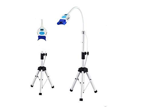 Professional Teeth Whitening Kit with Blue LED Light Accelerator & 2 Safety Goggles - Portable Floor Stand Whitening System for Home & Dental Office Use - Brighten Smile for Weddings, Photos & Special Occasions
