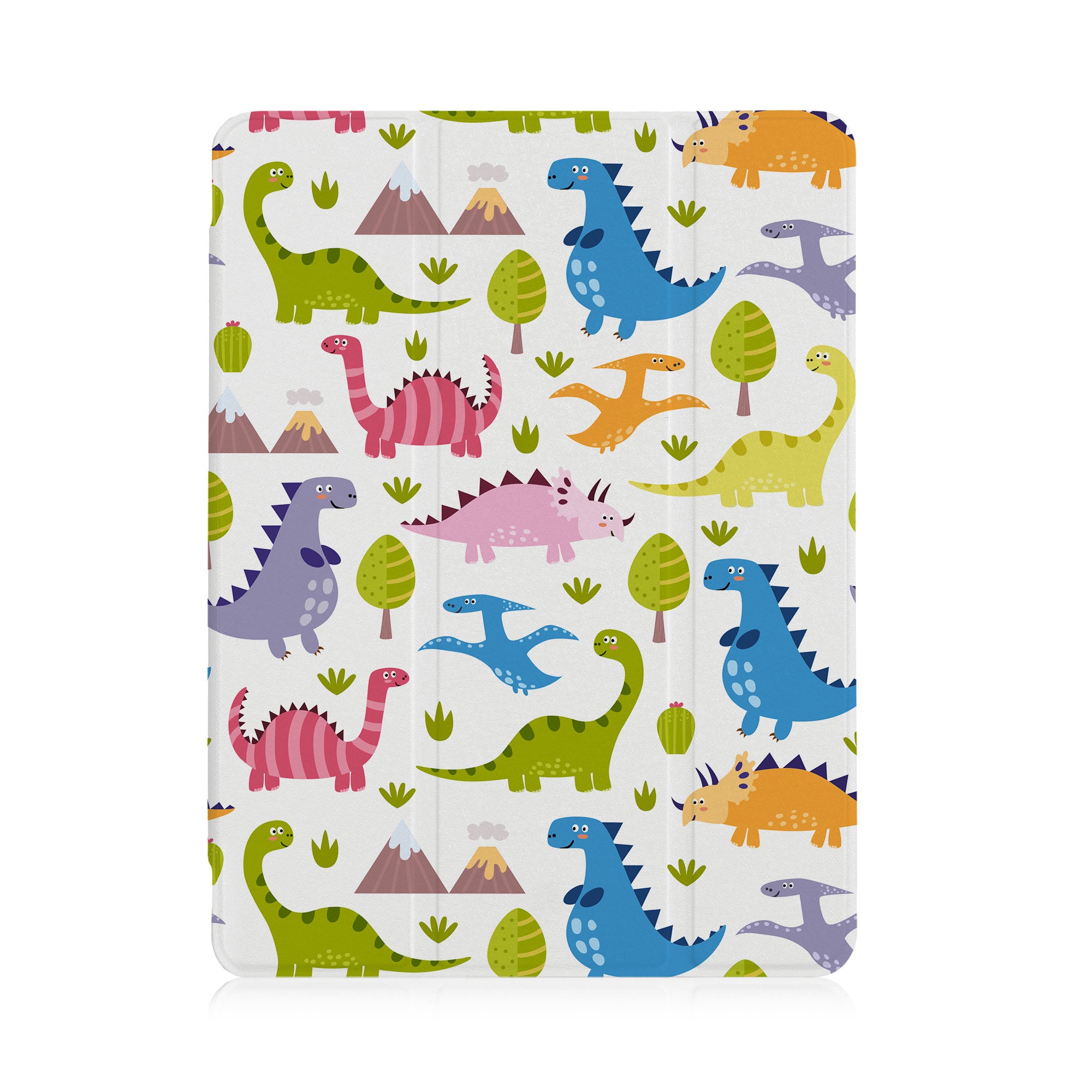 Durable iPad See-Through Case with Dinosaur Design - Perfect for School, Work & Travel Protection