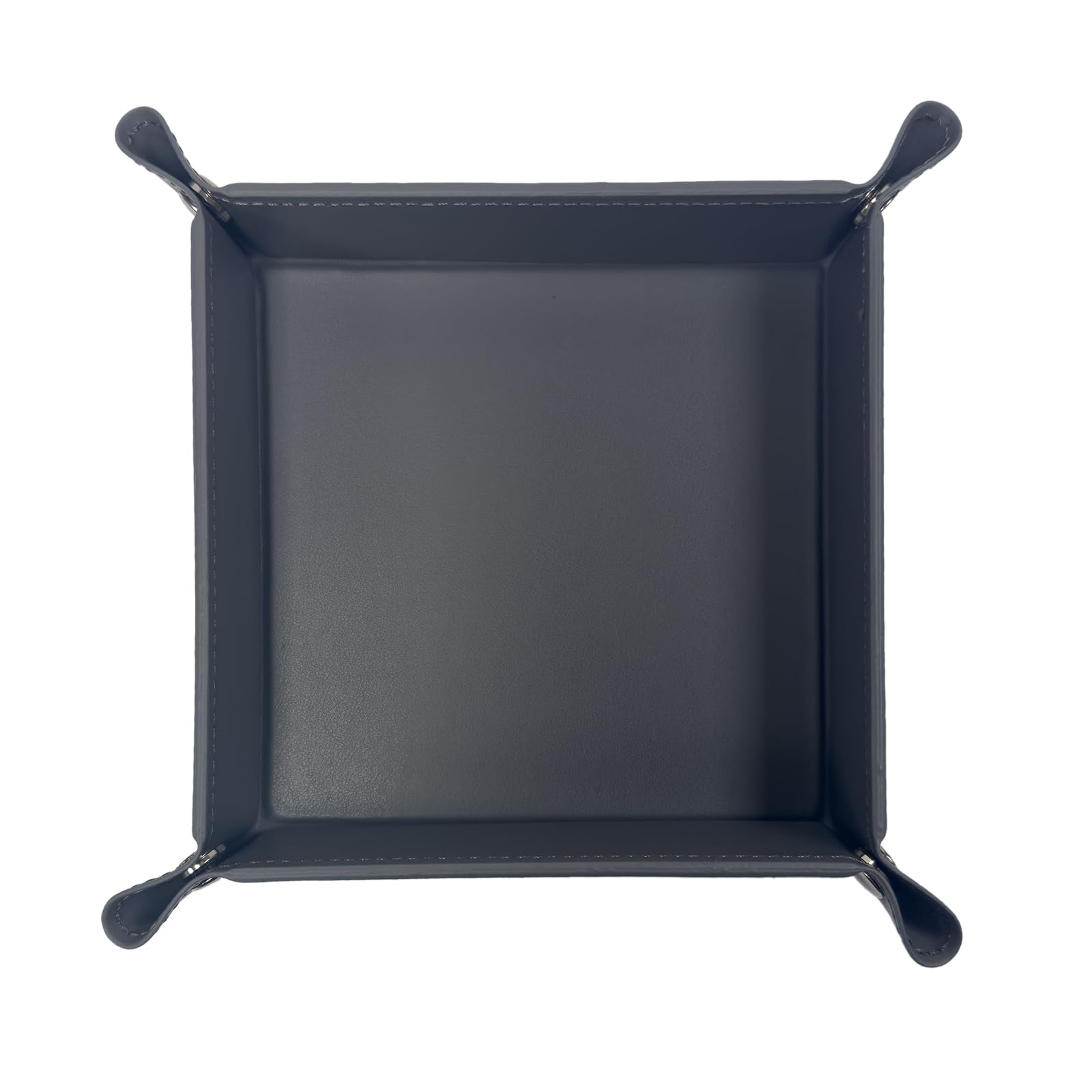 UnionBasic Small Valet Tray - Jewelry Organizer for Rings, Watches & Earrings - Entryway Catchall for Keys, Coins & Change - Nightstand Bedside Organizer - Electronic Gadgets Tray - Elegant Grey - Perfect for Home, Office & Travel Organization