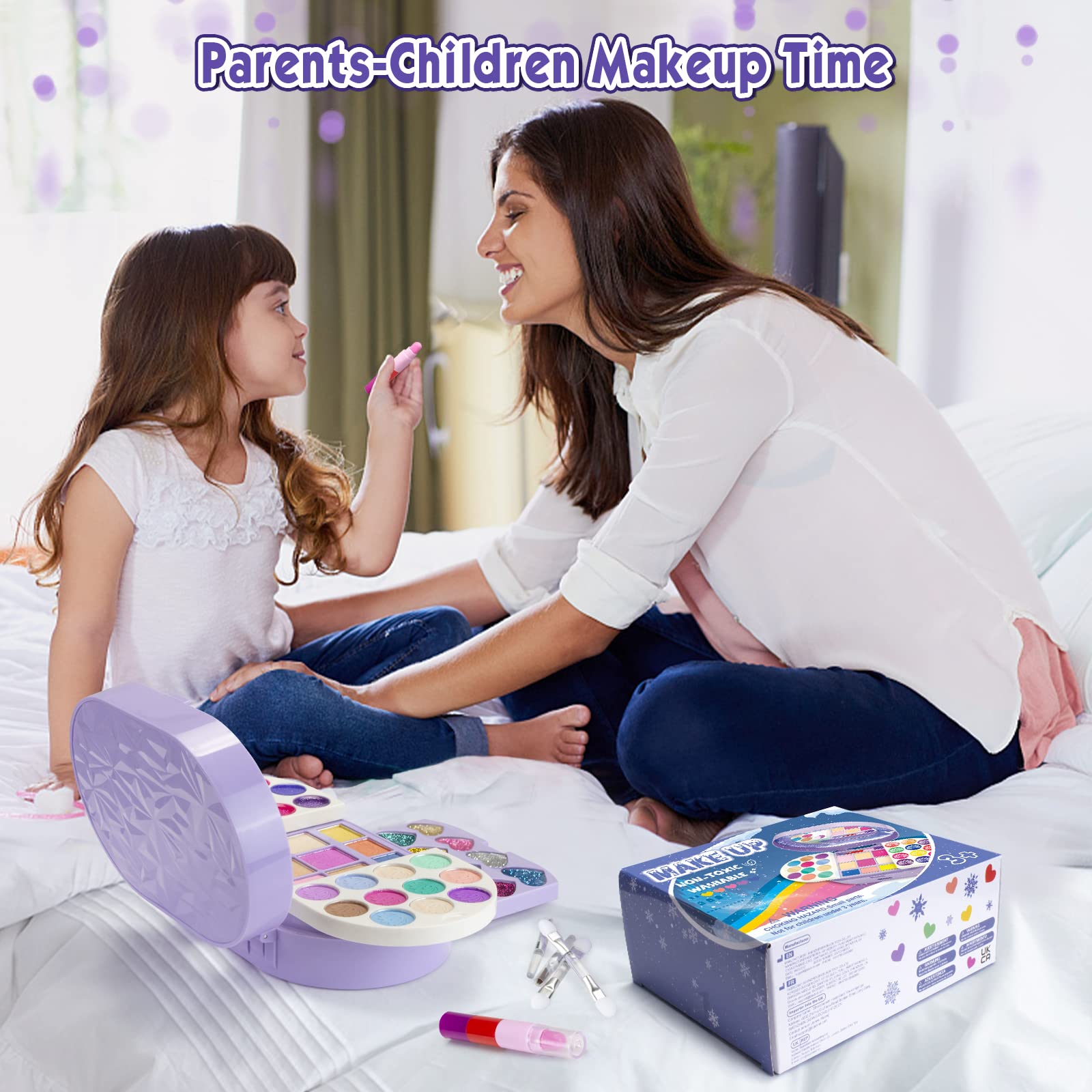 Tomons Washable Kids Makeup Kit - Girls Cosmetic Toy Gift for Ages 3-10 | Birthday & Pretend Play