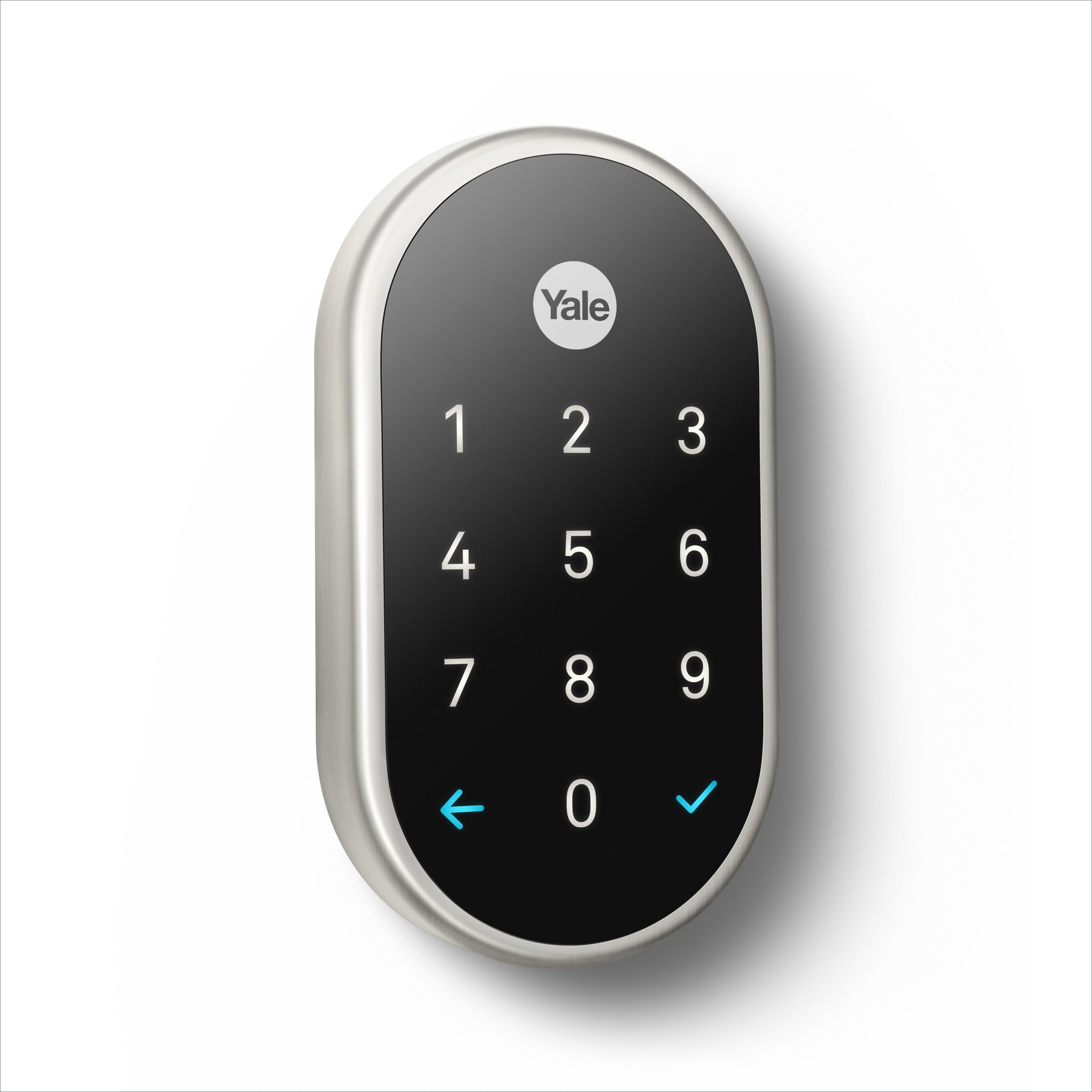 Google Nest x Yale Smart Lock - Keyless Entry Deadbolt with Tamper-Proof Keypad - Satin Nickel Finish for Front Door Security - Perfect for Smart Homes & Vacation Rentals
