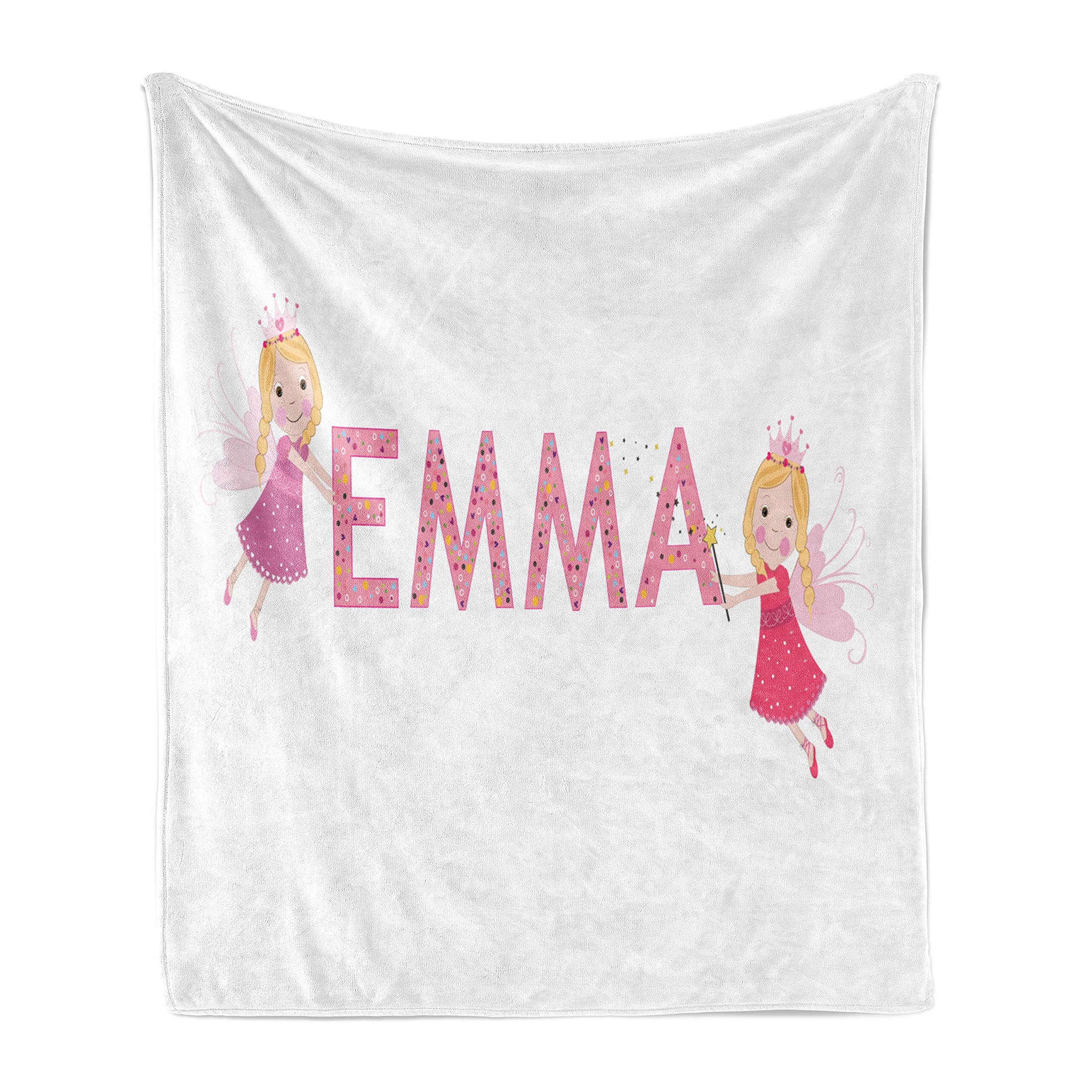 Ambesonne Emma Flannel Fleece Throw Blanket - 50