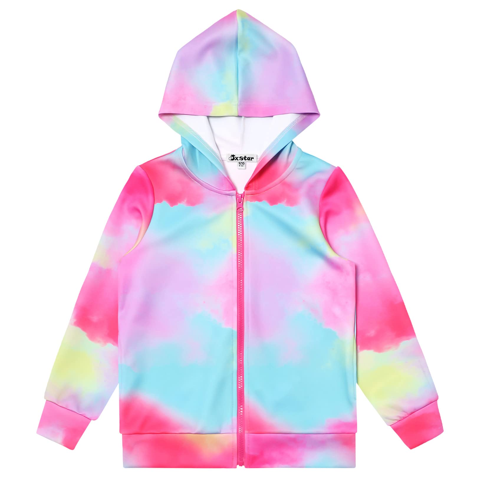 Girls Zip Up Hoodie Jacket with Pockets - Cute Unicorn & Cat Print Pullover Sweatshirt for Kids | Perfect for School, Playdates & Outdoor Activities