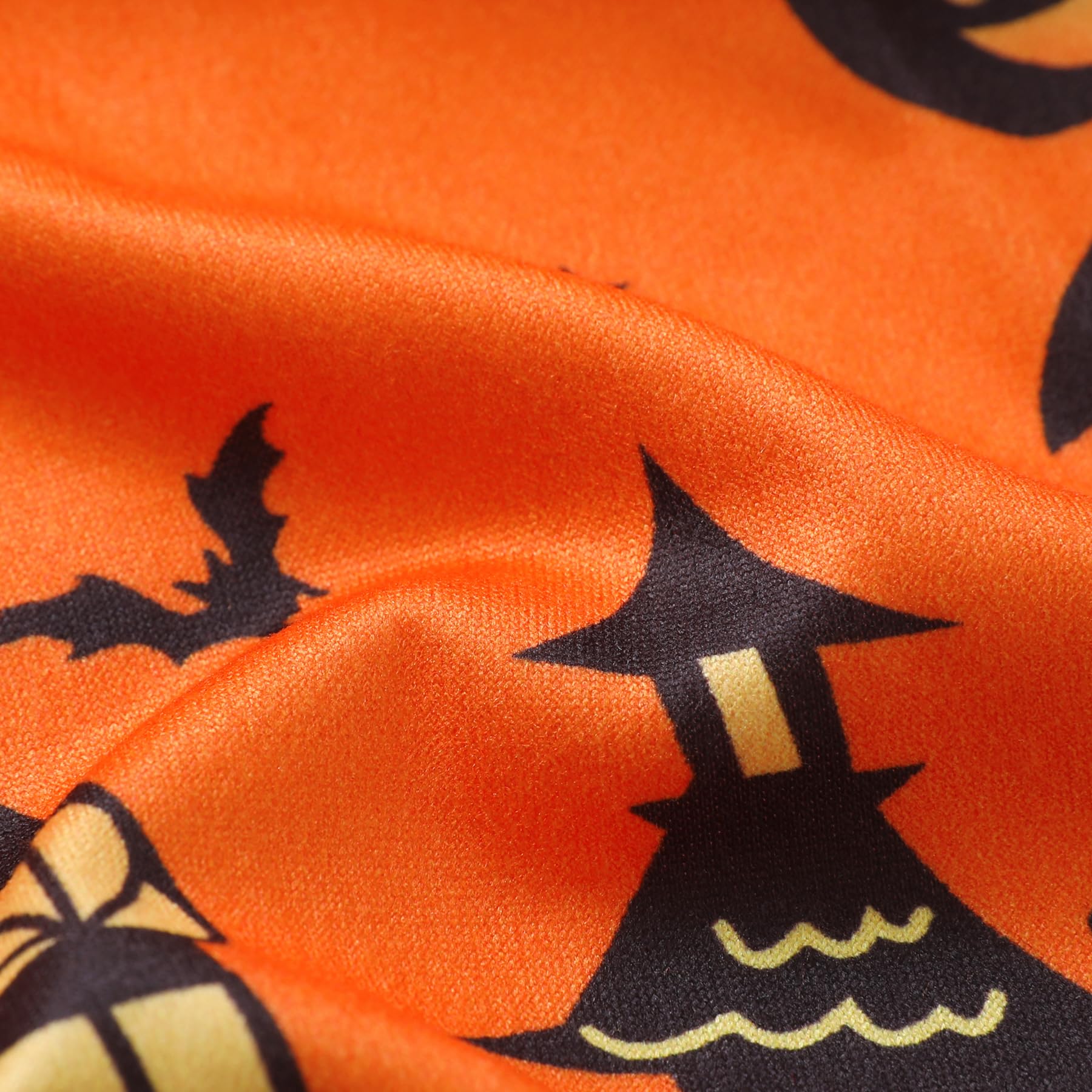 YOUNGER TREE Toddler Halloween Costume - Pumpkin Ghost Print Dress with Headband for Baby Girls | Long Sleeve Party Outfit for Trick or Treat & Photo Shoots