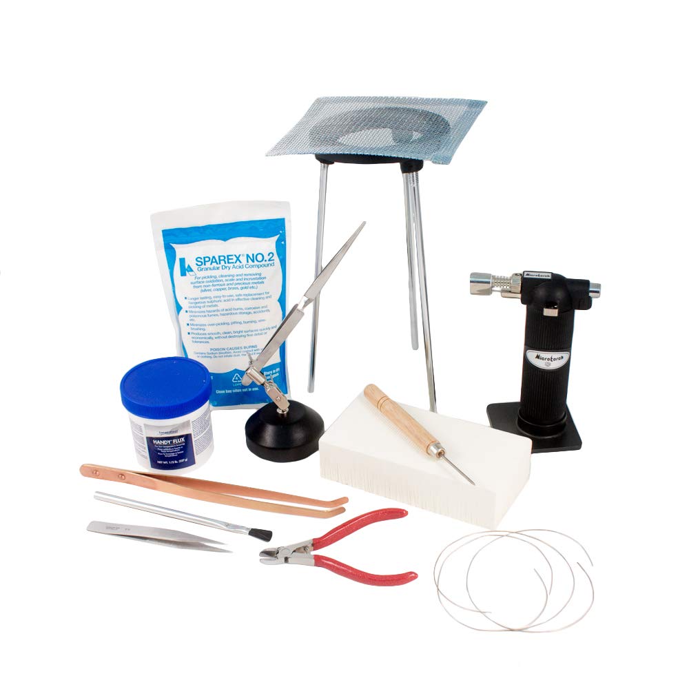 Professional Jewelry Soldering Kit with Silver Solder Wire - 1750°F Torch & Essential Tools for DIY Jewelry Making, Ring Repair, and Metal Crafting Projects