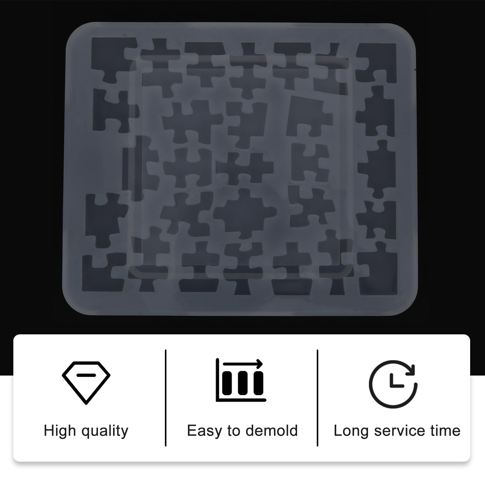 Healifty Puzzle Resin Silicone Molds for Chocolate & Epoxy DIY - Food Safe Silicone Chocolate Molds, Epoxy Resin Casting Molds for Puzzle-Shaped Crafts, Candles, Soap Making & Home Decor