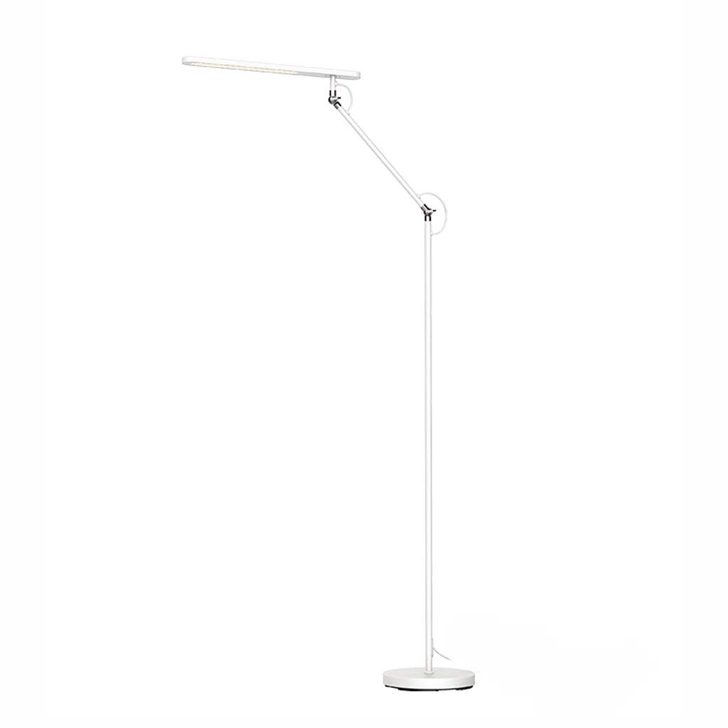 Nordic Style LED Floor Lamp - Modern White Standing Light for Living Room, Bedroom, Office - Adjustable Reading Lamp with Cozy Warm Light - Perfect Housewarming Gift & Wedding Present - Home Decor Lighting for Study, Workspace, Nightstand