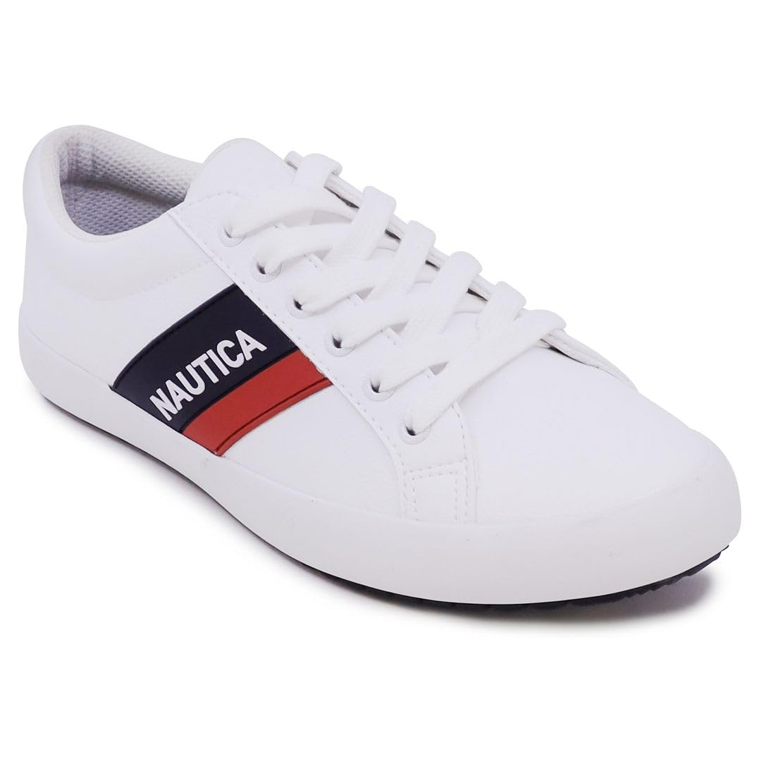 Nautica Women's Fashion Sneakers - Casual Lace-Up & Slip-On Comfort Shoes for Walking, Running & Everyday Wear | Steam Color | Breathable & Lightweight Design