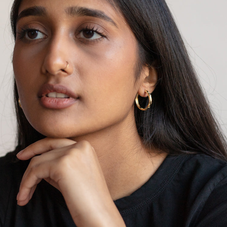 Star Crossed Celestial Hoop Earrings - Elegant Gold-Plated Zodiac Constellation Jewelry for Women | Perfect for Date Nights, Weddings & Boho Fashion