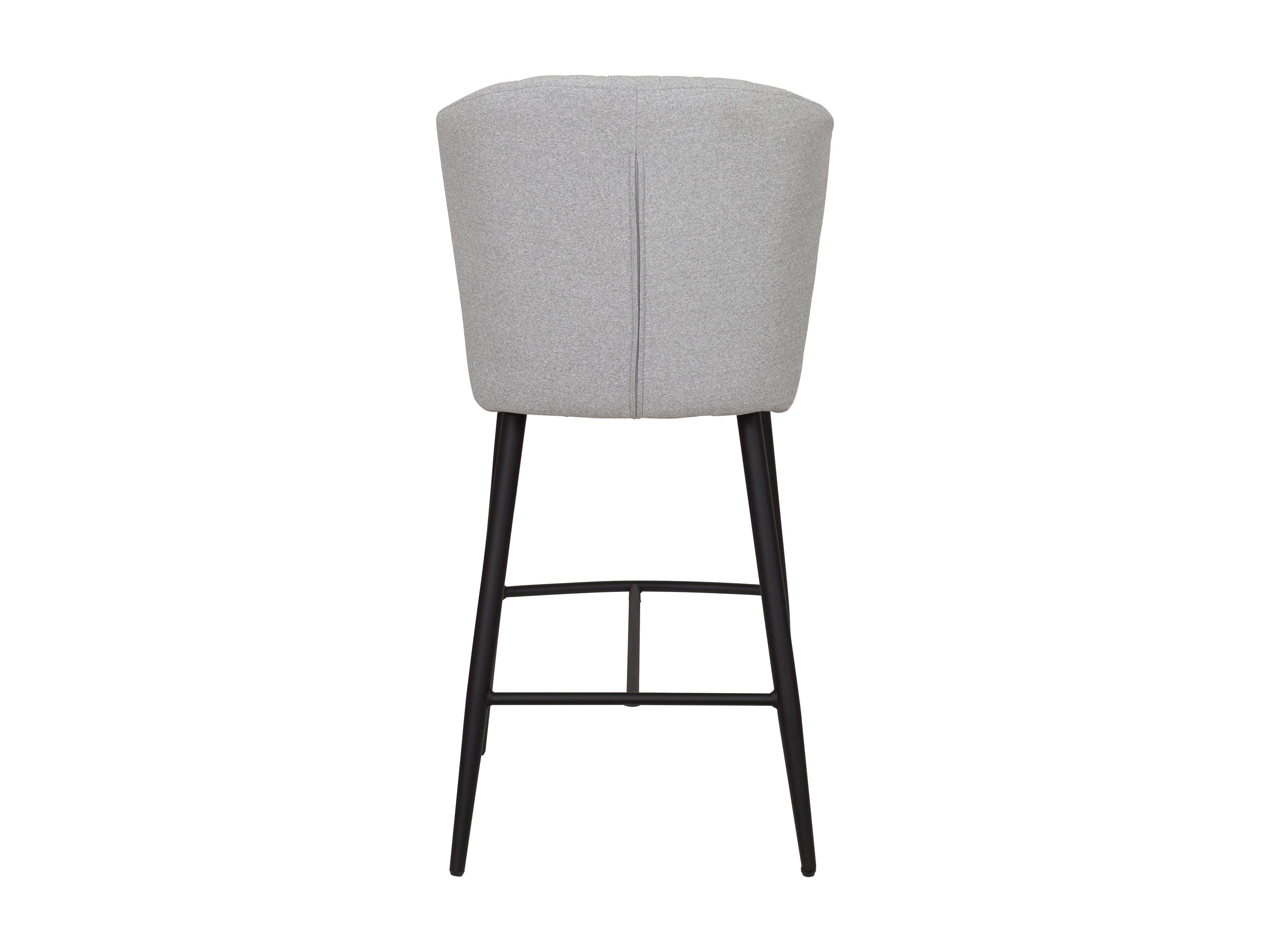 Light Grey Metal Bar Stools Set of 2 - Industrial Style Counter Height Stools for Kitchen Island, Breakfast Bar & Home Decor