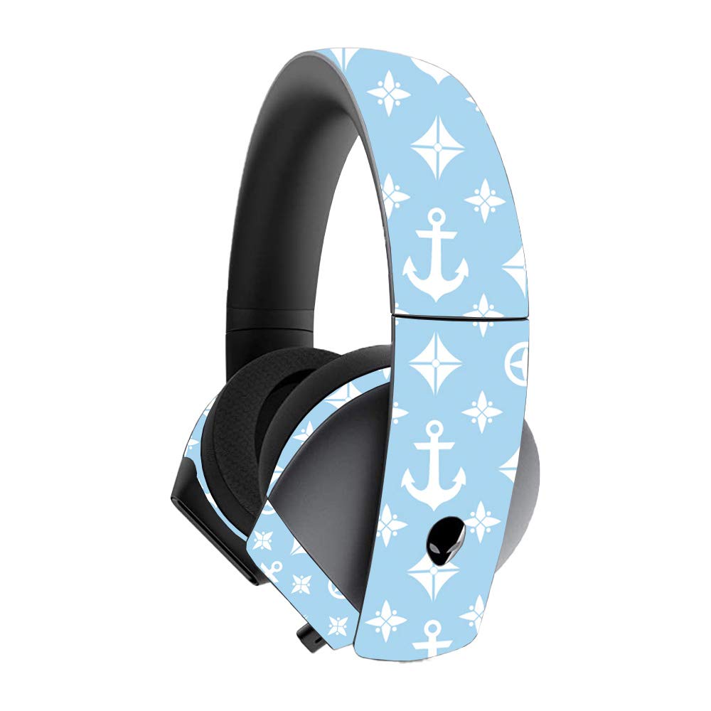 MightySkins Vinyl Decal Wrap Cover for Alienware 7.1 Gaming Headset - Baby Blue Designer Skin | Protective & Durable Customizable Cover | Easy to Apply & Remove | Made in USA | Perfect for Gaming, Streaming & Esports Enthusiasts