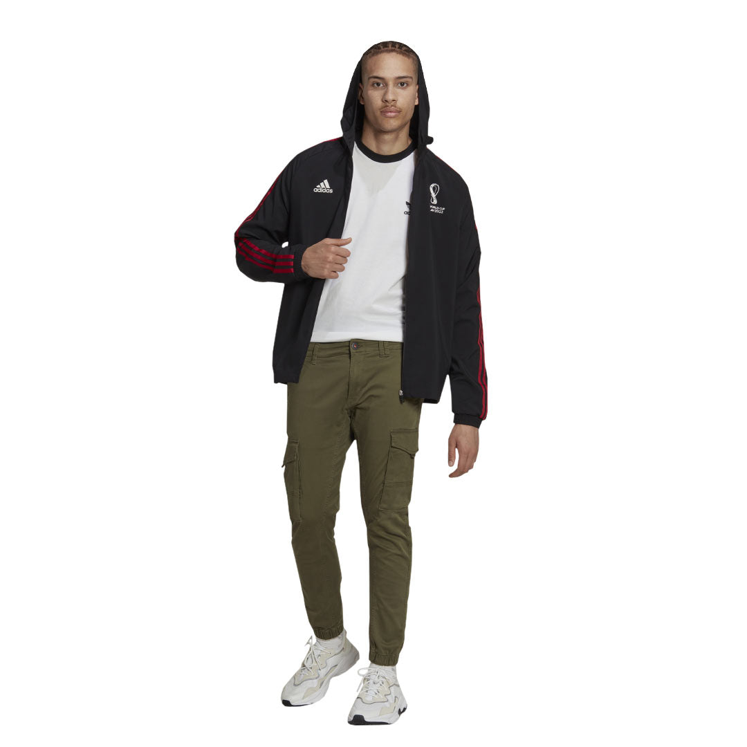 Adidas Men's FIFA World Cup 2022 Official Emblem Jacket HC3450 - Lightweight Soccer Jacket for Fans, Training & Outdoor Sports