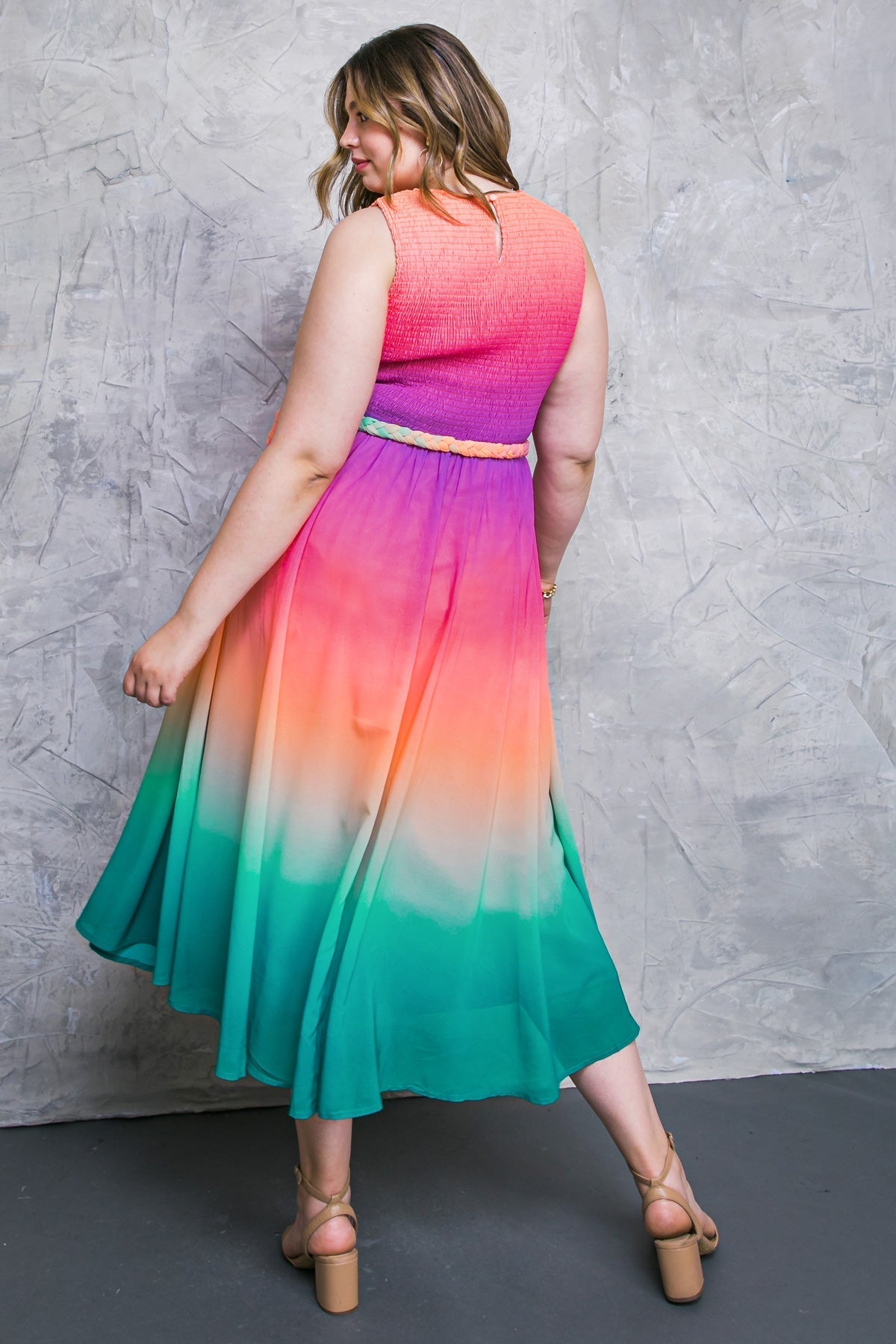 Elegant Woven Midi Dress for Women - Perfect for Summer Outfits, Beach Vacations & Casual Chic Style