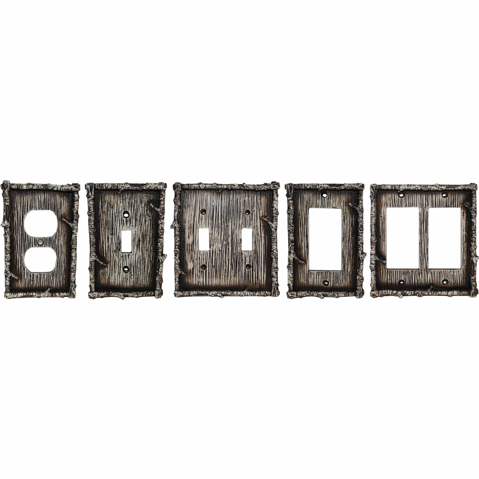 Birch Twig Double Switch Wall Plate Cover - Natural Wood Decor for Home & Office - Perfect for Living Room, Bedroom, and Kitchen Lighting Control