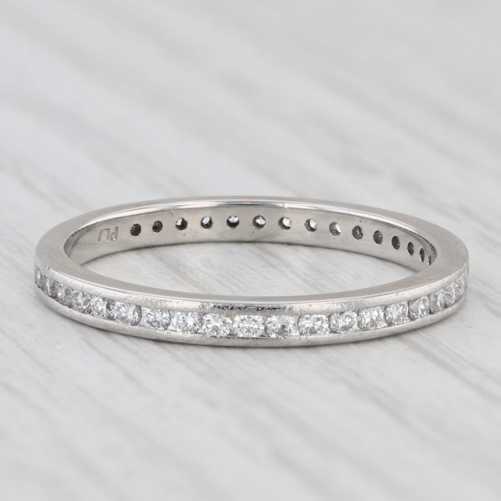 0.36ctw Diamond Wedding Band 900 Platinum Stackable Ring for Women - Elegant Bridal Jewelry for Anniversary, Engagement & Everyday Wear