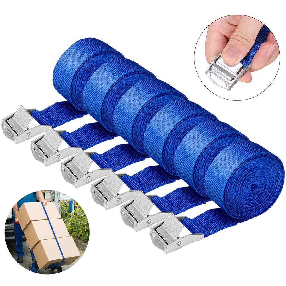 6PCS Heavy Duty Ratchet Tie Down Straps - 2