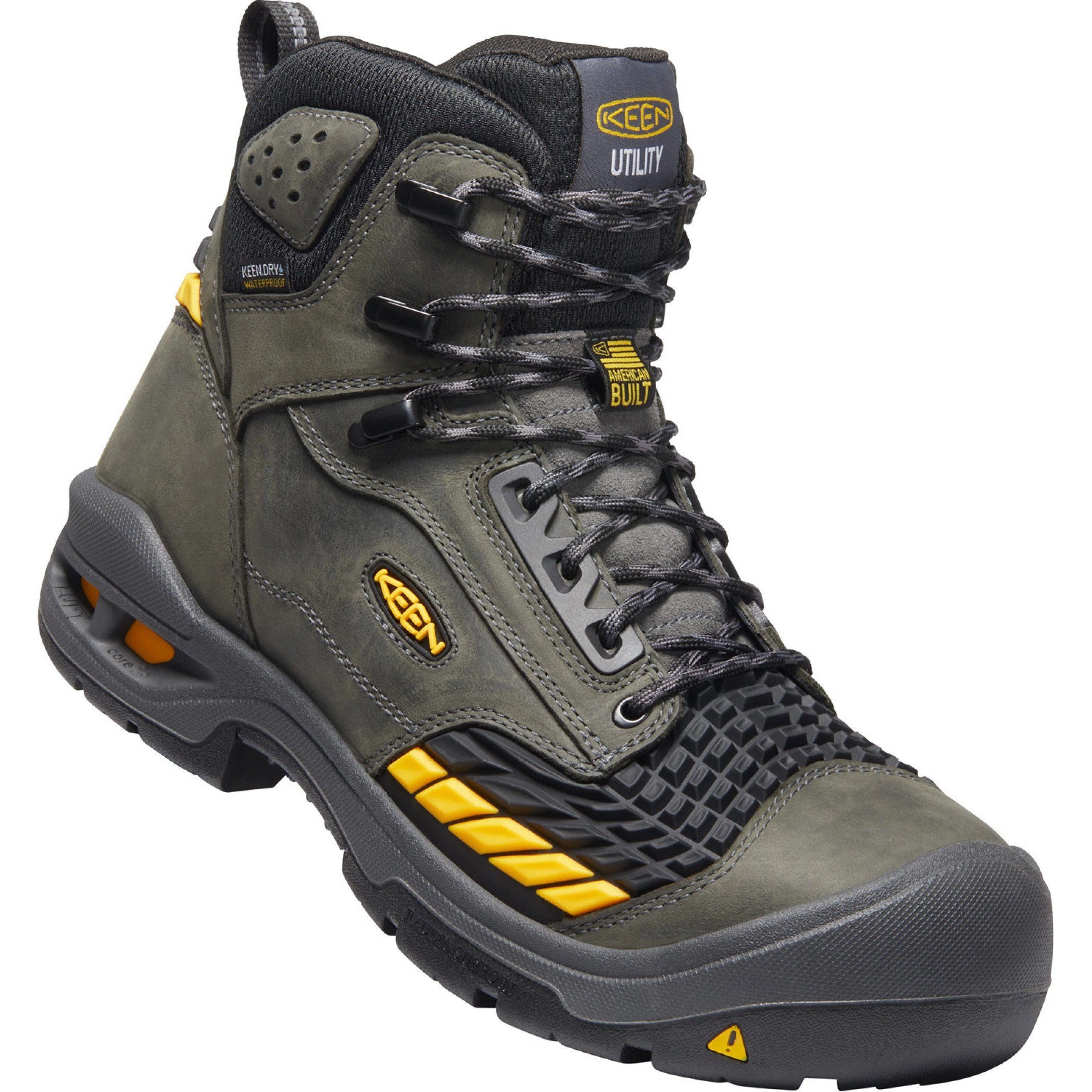 KEEN TROY 6 Waterproof Hiking Boots for Men with Carbon Fiber Toe - Lightweight & Durable Outdoor Shoes for Trail Running, Camping & Backpacking